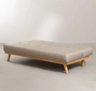 Sofá Cama SKLUM Beige y Madera