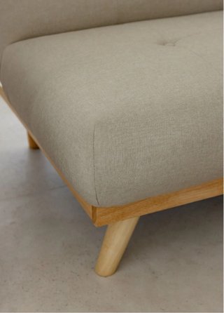 Sofá Cama SKLUM Beige y Madera