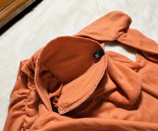 Vestido Elisabetta Franchi salmão/coral Drapeado