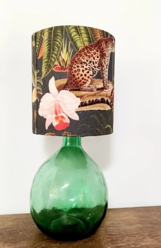 Pantalla de lámpara con estampado de cebra