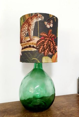 Pantalla de lámpara con estampado de cebra