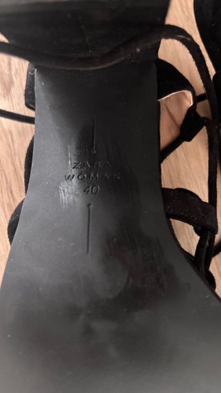 Sandalias Zara Negras Tacon 8.5cm Talla 40