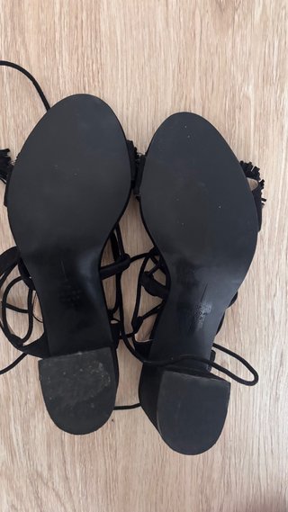 Sandalias Zara Negras Tacon 8.5cm Talla 40