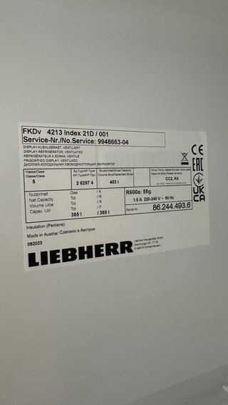 Nevera Expositora LIEBHERR FKDv 4213