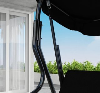 Dondolino da Giardino Nero con Tenda