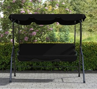Dondolino da Giardino Nero con Tenda
