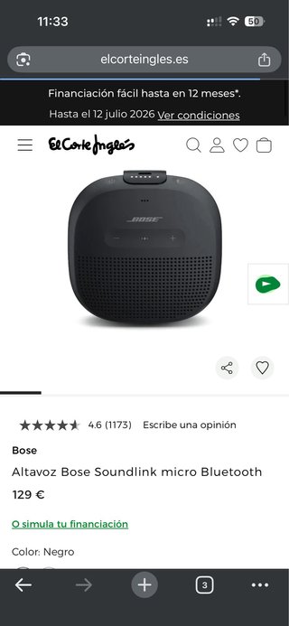 Altavoz Bose Soundlink Micro sin abrir