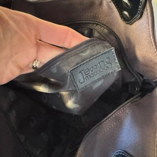 Borsa Gai Mattiolo tessuto nero con paillettes