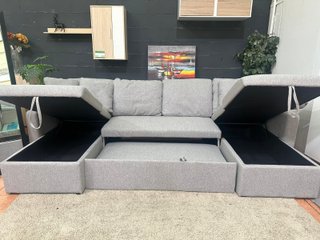 Sofá Cama Gris Doble Chaiselongue 287cm
