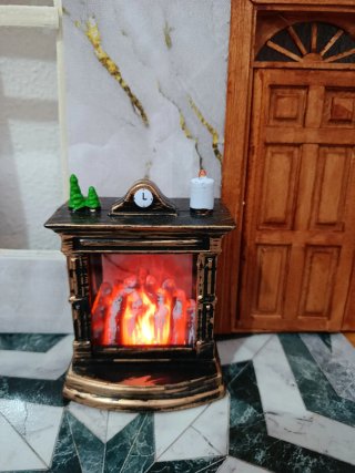 Mini Chimenea Decorativa Casa Muñecas