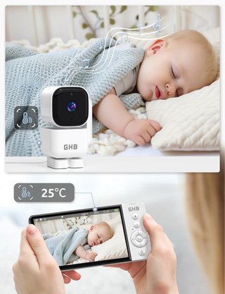 Cámara Vigilancia Bebé GHB 5 720P HD IPS