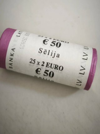 Rollo monedas 2€ Letonia 2025 Selija