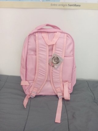 Mochila escolar rosa con gatitos