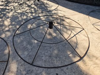 Estructura de sombrilla de metal