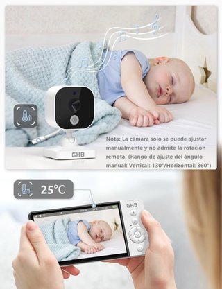 GHB Cámara Bebé 5 HD 720P IPS