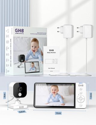 GHB Cámara Bebé 5 HD 720P IPS