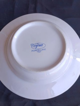 Juego 3 piezas vajilla antigua floral