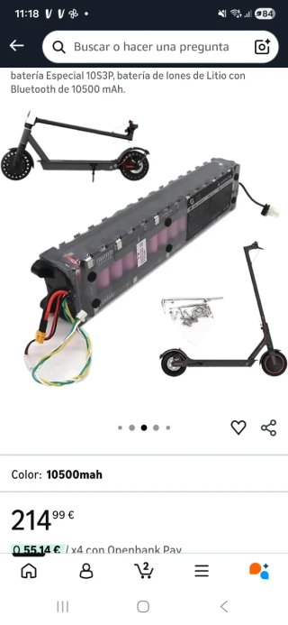 Batería para Patinete Xiaomi 36V 7800mAh