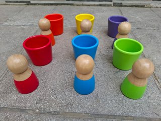 Juego Mini Muñecos Madera Mundo Diver