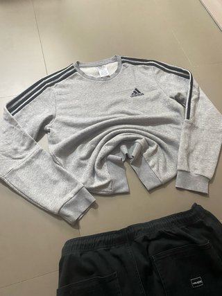 Jersey Adidas Vintage 3 Rayas Gris
