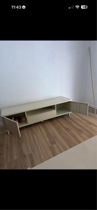 Mueble TV beige madera