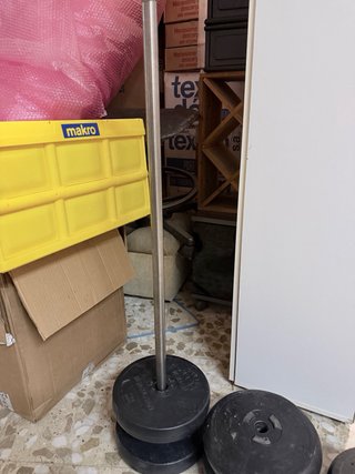 Conjunto de pesas y barra