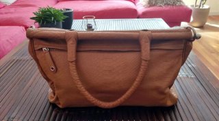 Bolso marrón de piel estilo serpiente Carla Sade