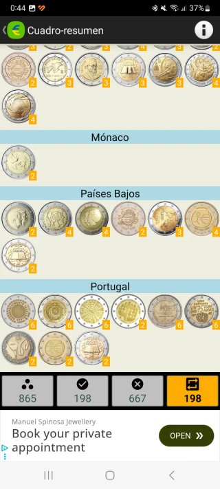 Monedas de 2 Euros Conmemorativas y Divisionales