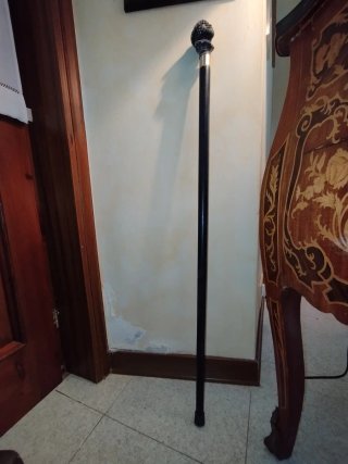 Bastone da passeggio vintage con testa uomo