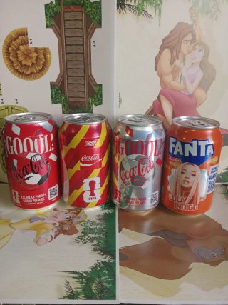 4 Latas Coca-Cola y Fanta Collezione Spagna