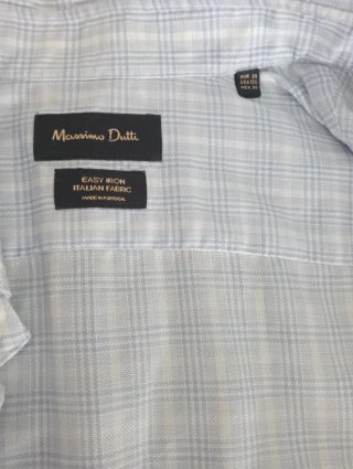 Camisa Massimo Dutti Azul/Gris