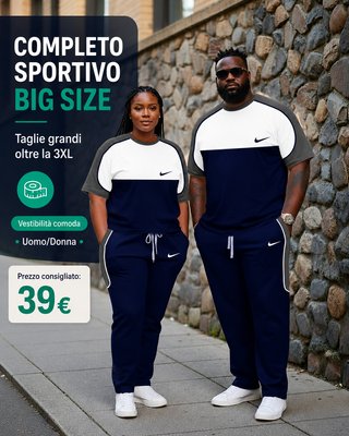 Completo Sportivo Nike Big Size Uomo/Donna
