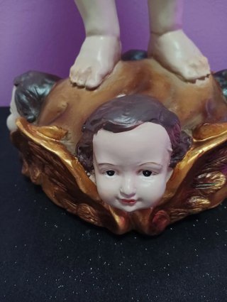 Niño Jesús  60cm  con base de Ángeles