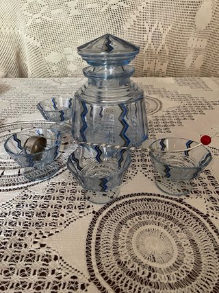Servizio Art Déco Vetro 4 Coppette