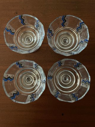 Servizio Art Déco Vetro 4 Coppette