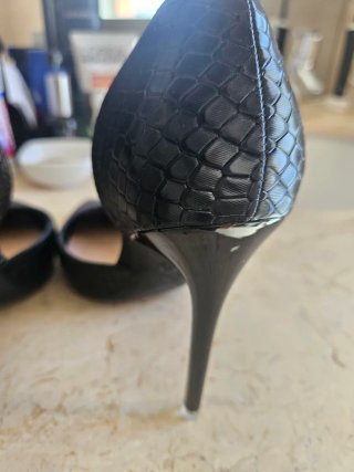Zapatos de tacón de 10cm negros