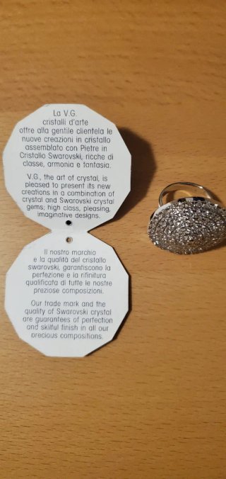 Anello Swarovski Cristalli Bella Swan