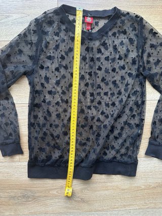 Maglia Disney Mickey Mouse nera trasparente