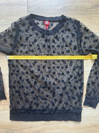 Maglia Disney Mickey Mouse nera trasparente