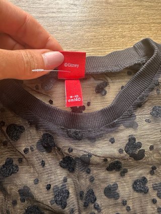 Maglia Disney Mickey Mouse nera trasparente