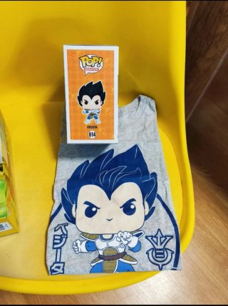 Funko Pop Dragon Ball Z+camiseta talla M NUEVO.