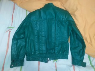 Chaqueta de cuero verde argentina