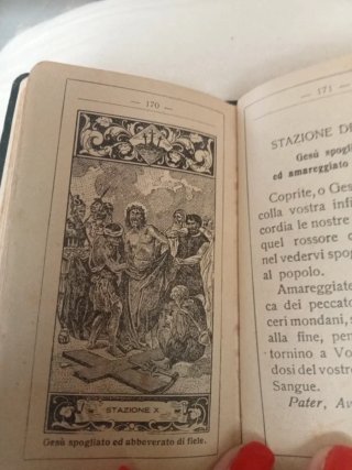 Antico libretto preghiere vintage IHS del 1900