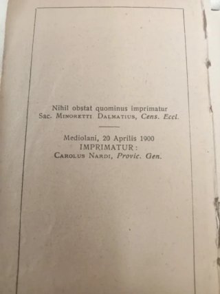 Antico libretto preghiere vintage IHS del 1900