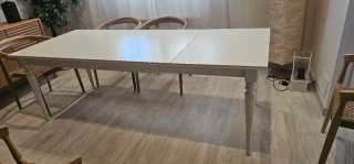 Mesa extensible IKEA ROSENTORP blanca
