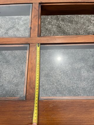 Mesa de centro rústica de roble con cristal