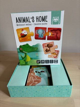 Puzzle Montessori Animales 28 Piezas