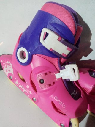 Patines Oxelo Niña Talla 26-28 Rosa/Morado