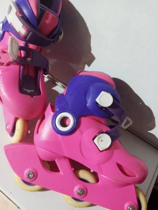 Patines Oxelo Niña Talla 26-28 Rosa/Morado
