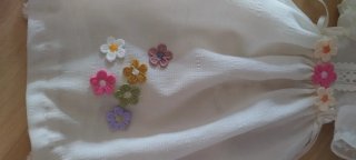 Vestido vintage flores para muñeca de 30 cm